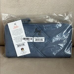 NWT Lug Arabesque Ultra-X Zip RFID Wallet in Blue Moon🌙